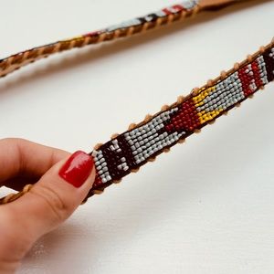 Ecote tribal beaded leather belt urban outfitters